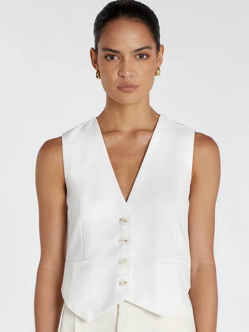 DISSH White Linen Vest